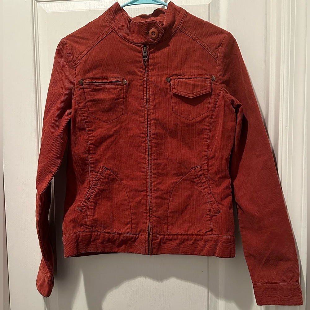 Prana Organic Cotton Motto Jacket in Rust Corduroy - Picture 2 of 7